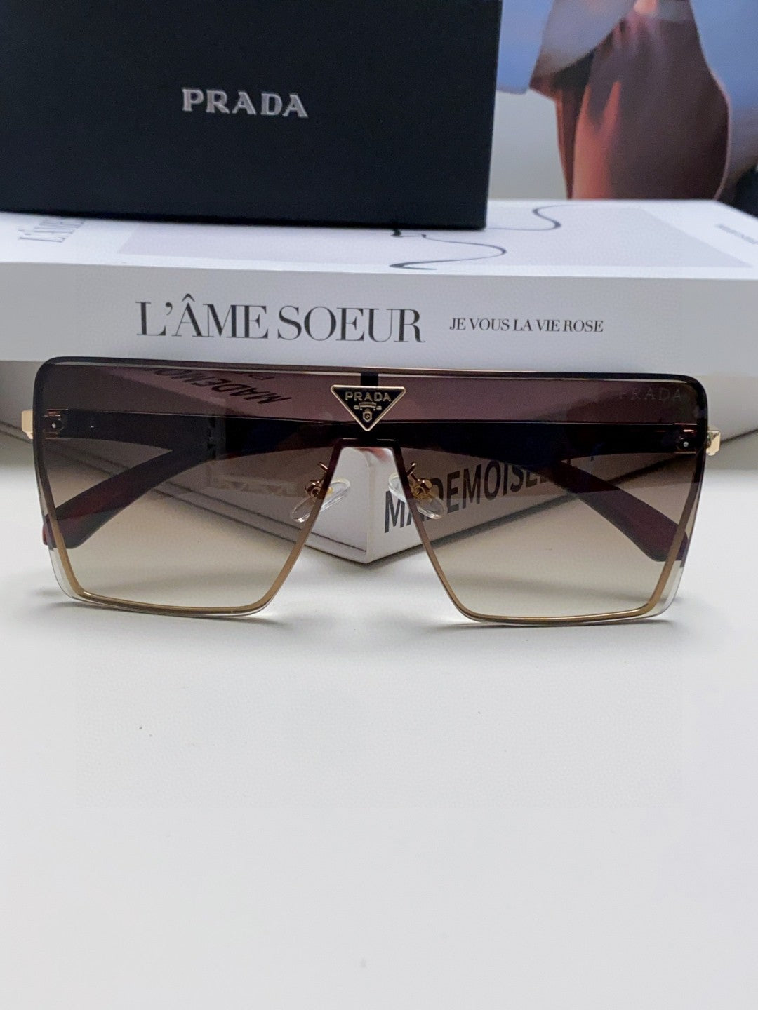 Prada Oversized Silver Lens Sunglasses for Men & Women - 998159 - detail image 6