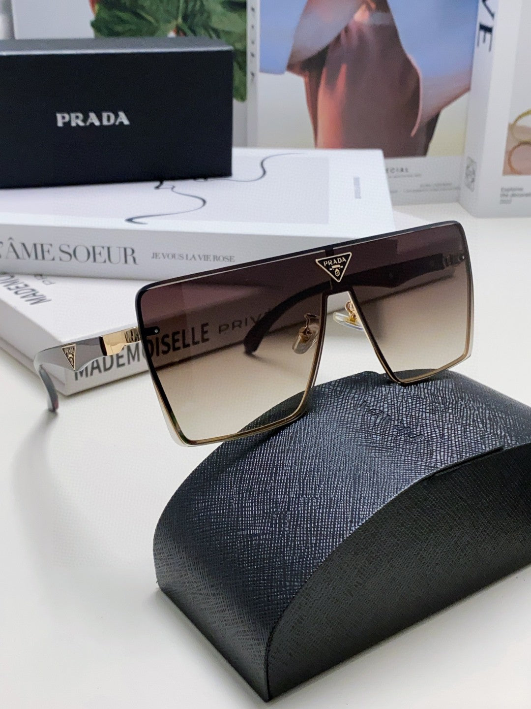 Prada Oversized Silver Lens Sunglasses for Men & Women - 998159 - detail image 7