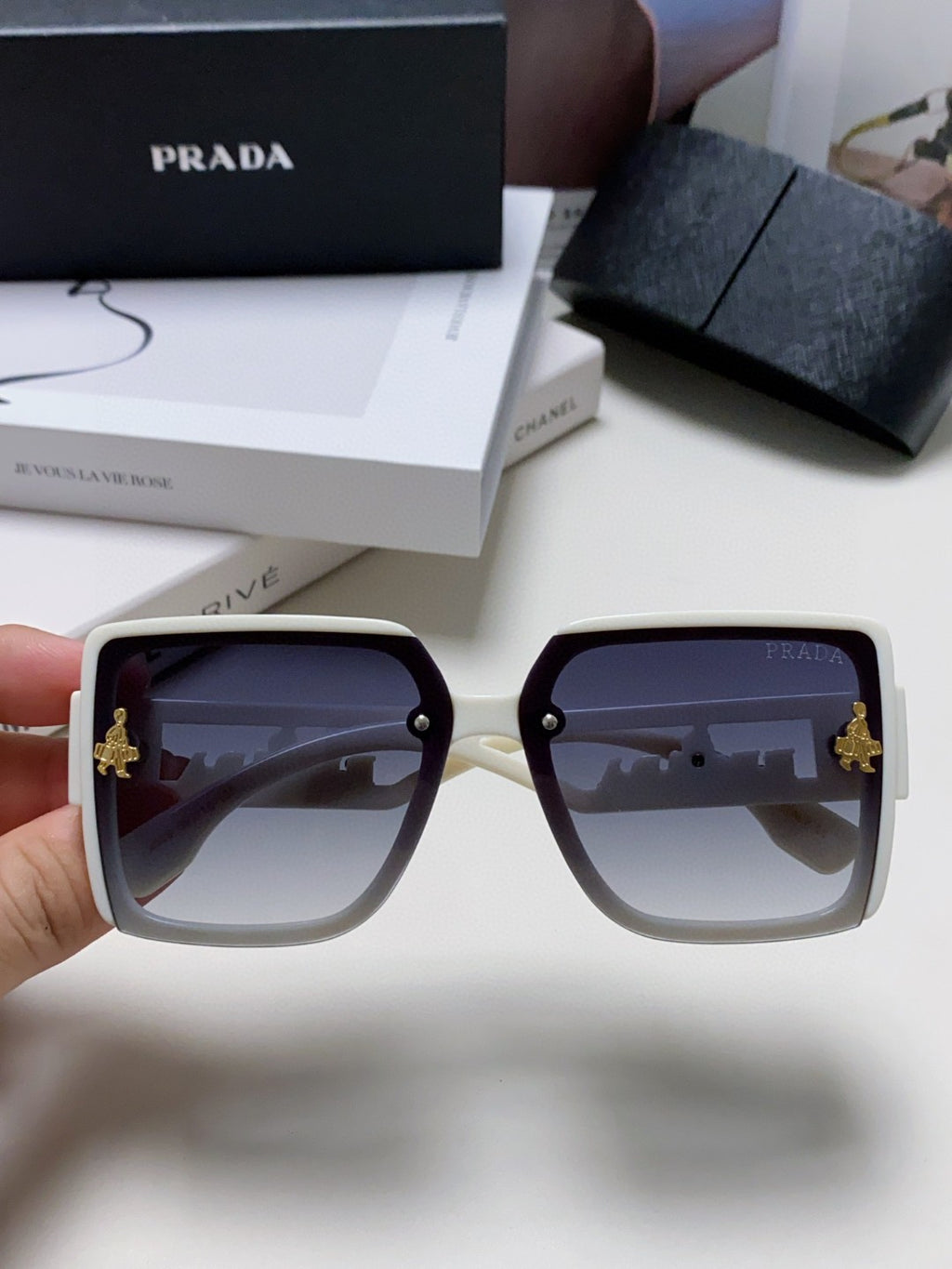 Prada Fashion Silver Lens Sunglasses for Men & Women - 998162 - detail image 3
