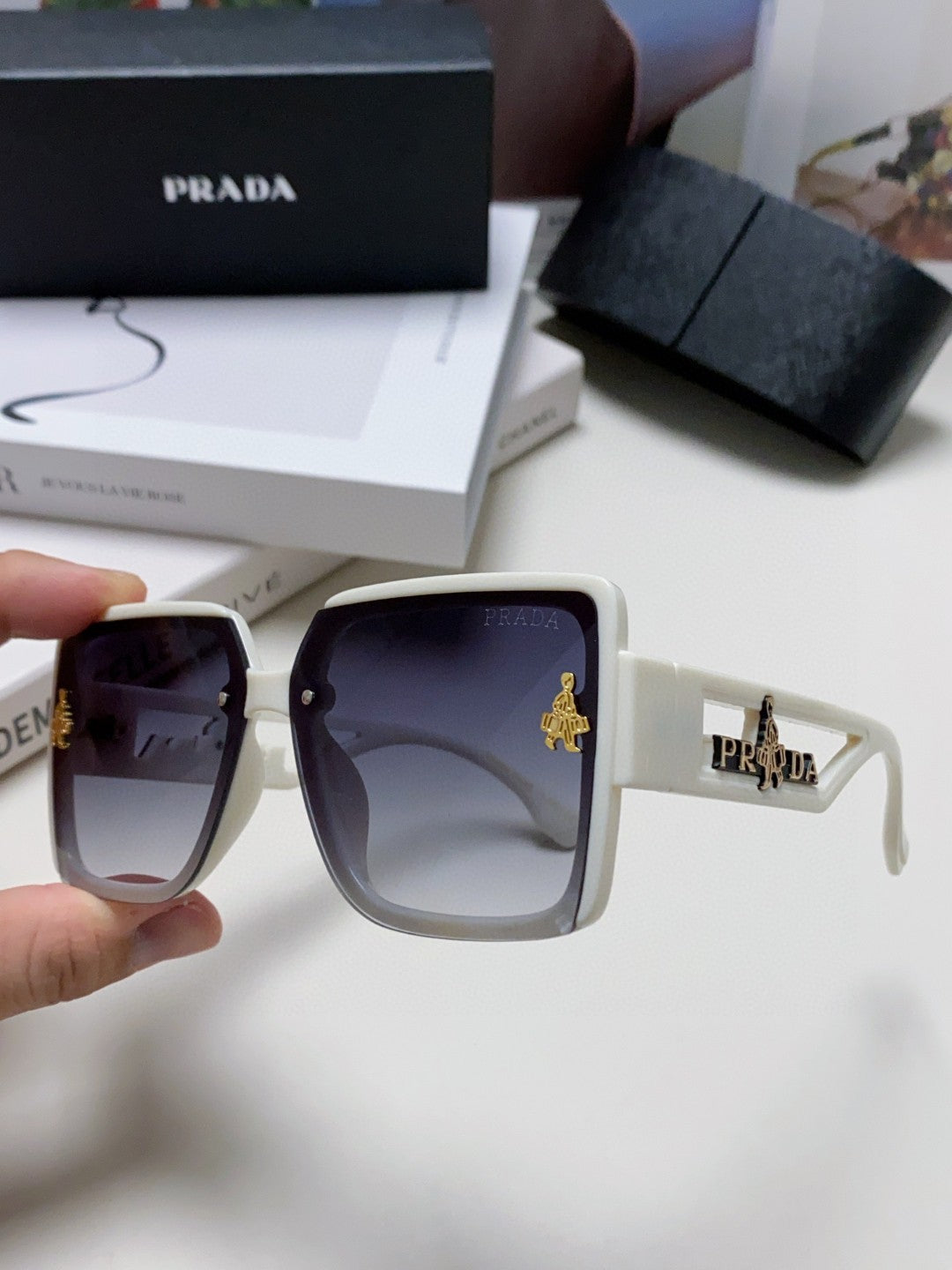 Prada Fashion Silver Lens Sunglasses for Men & Women - 998162 - detail image 5