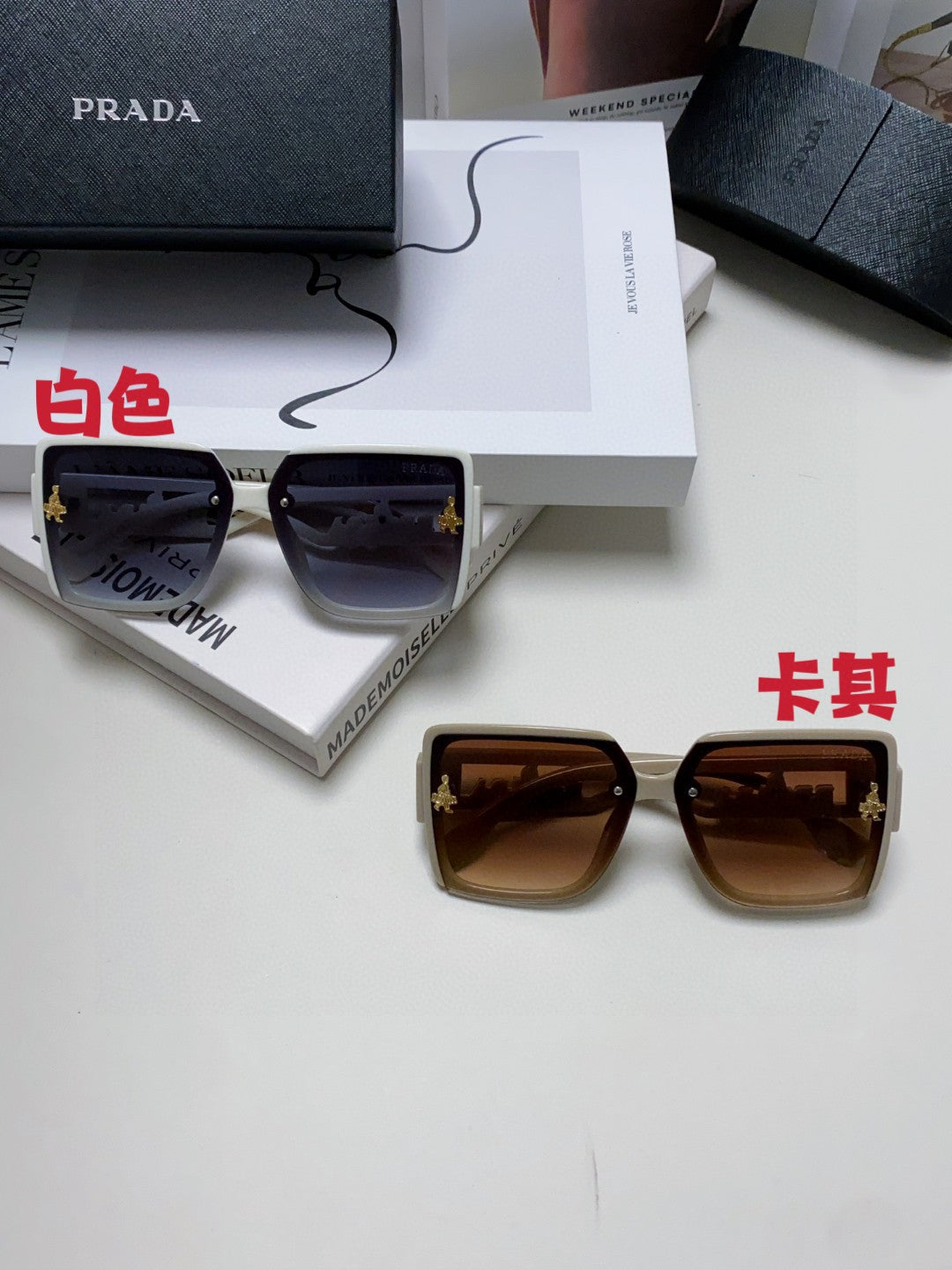 Prada Fashion Silver Lens Sunglasses for Men & Women - 998162 - detail image 9