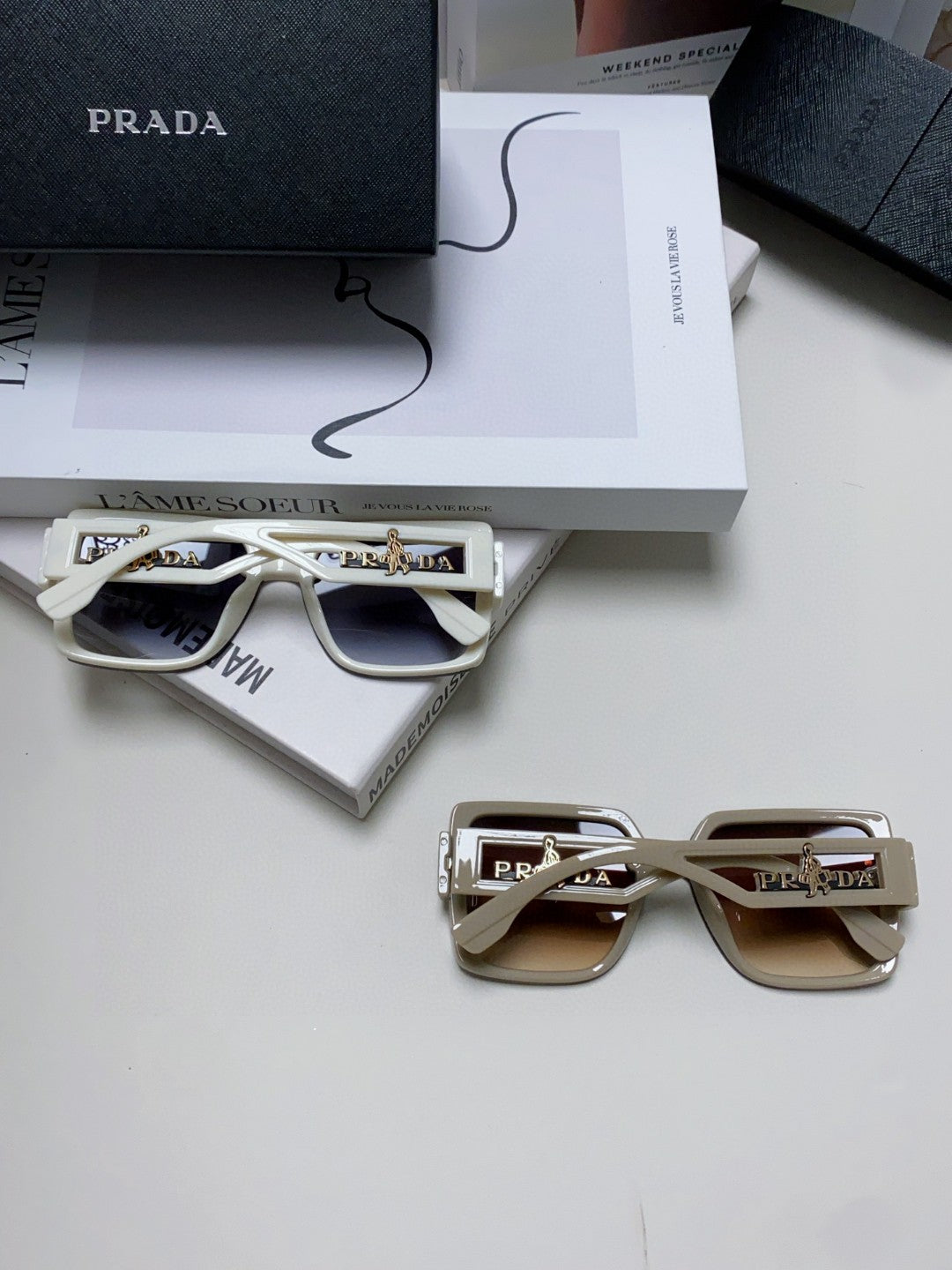 Prada Fashion Silver Lens Sunglasses for Men & Women - 998162 - detail image 8