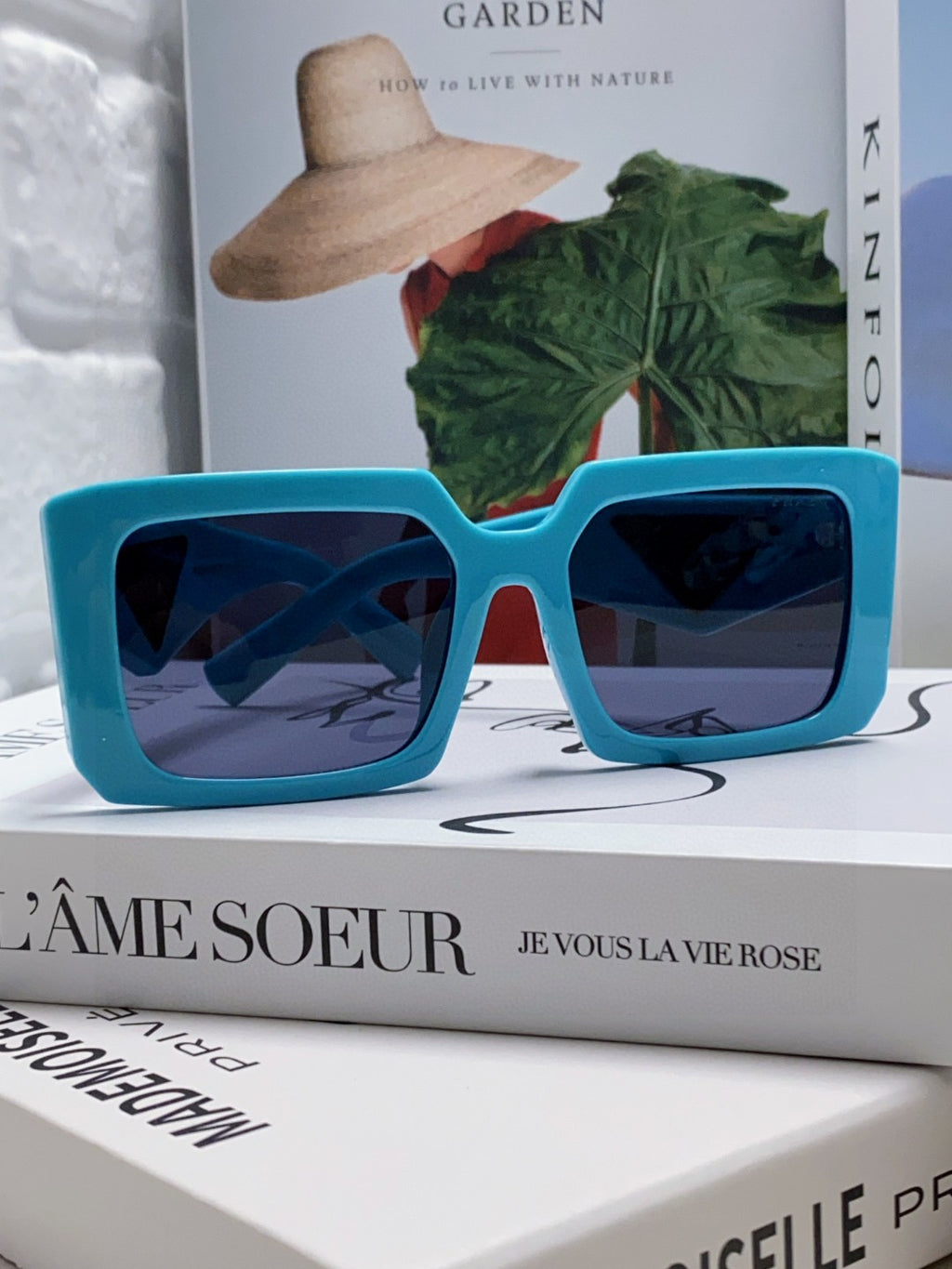 Prada Metal Oversized Blue Lens Sunglasses for Men - 998163