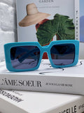 Prada Metal Oversized Blue Lens Sunglasses for Men - 998163