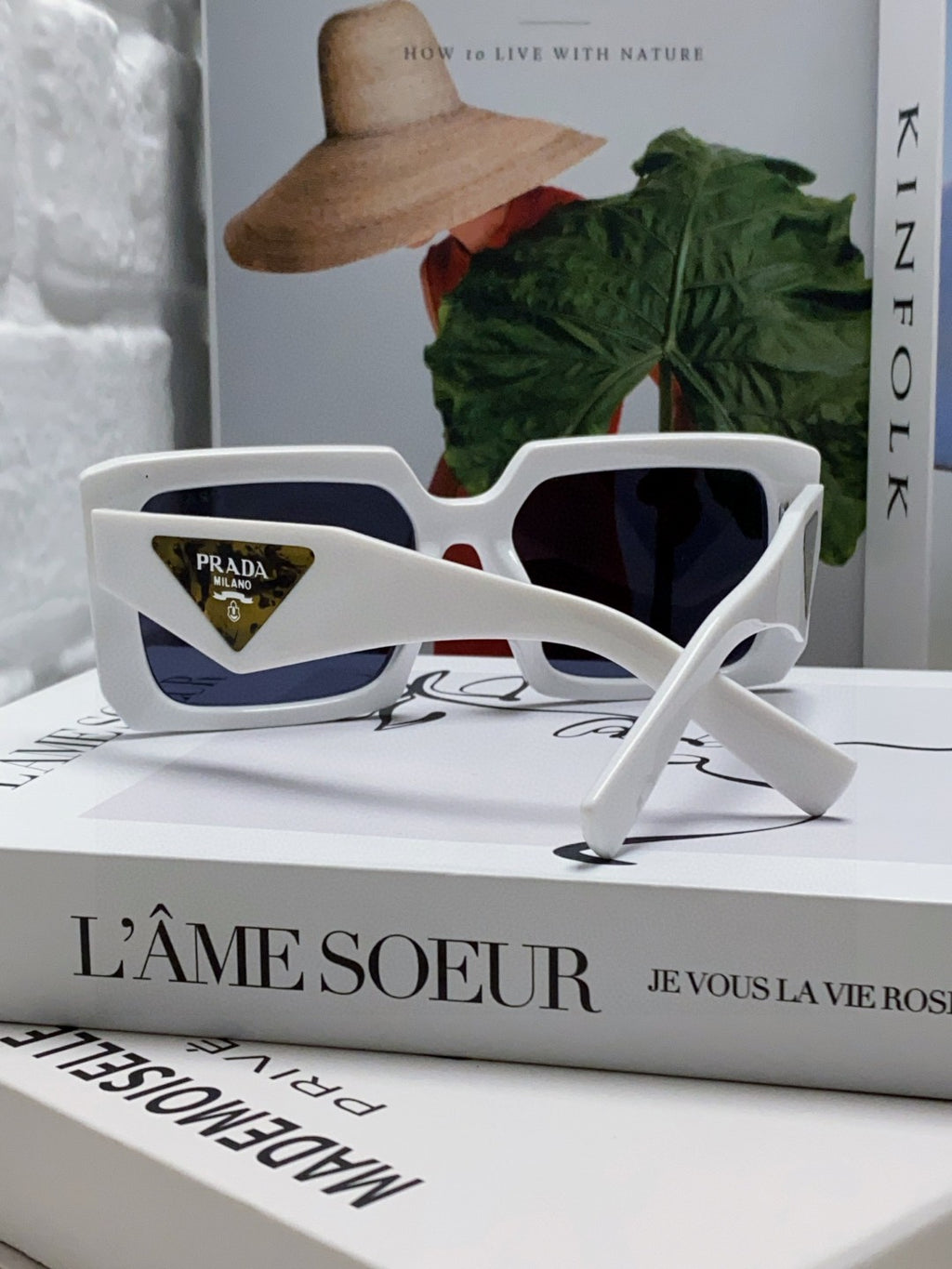 Prada Metal Oversized Silver Lens Sunglasses for Men - 998165 - detail image 2