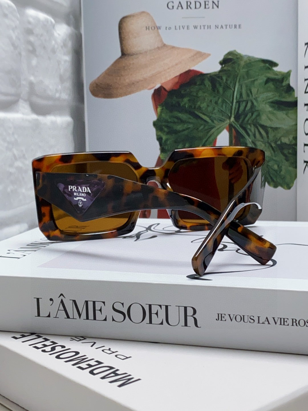 Prada Metal Oversized Brown Lens Sunglasses for Men - 998166 - detail image 2