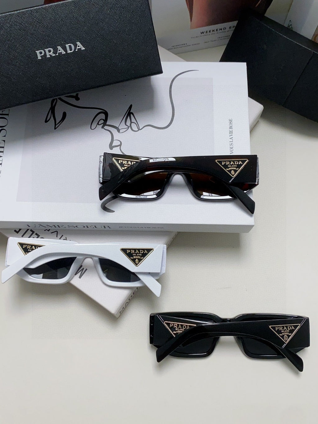 Prada Fashion Blue Lens Sunglasses for Men & Women - 998169 - detail image 8