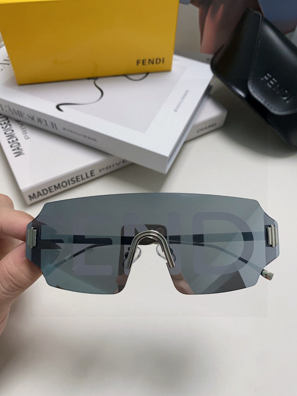 Fendi Lightweight Rimless Gray Lens Sunglasses for Men & Women - 432749 - detail image 2
