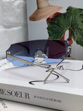 Fendi Lightweight Rimless Blue Lens Sunglasses for Men & Women - 432750