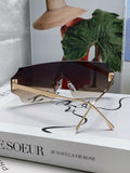 Fendi Lightweight Rimless Red Lens Sunglasses for Men & Women - 432751