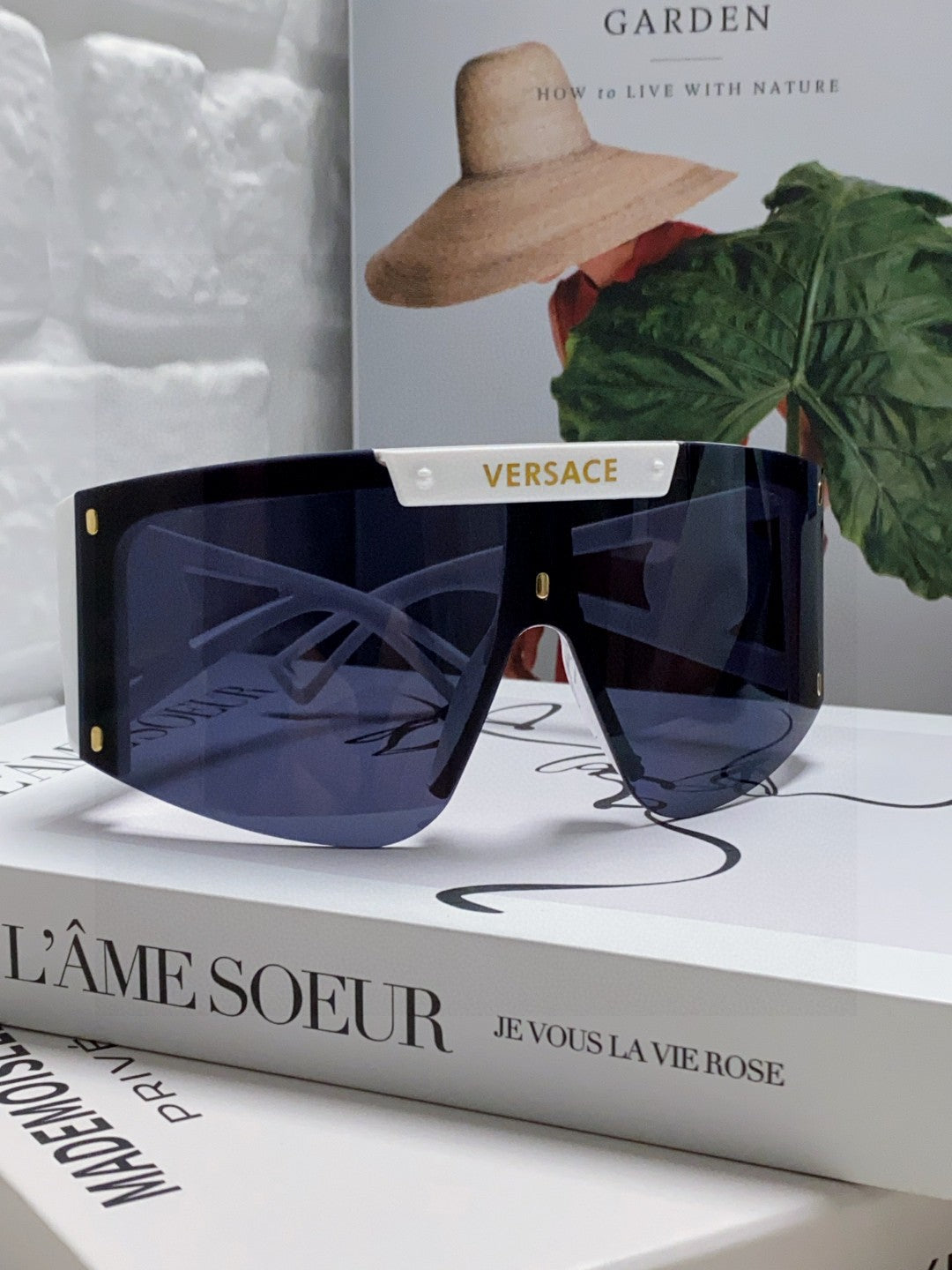 Versace Oversized Black Lens Sunglasses for Men & Women - 432813