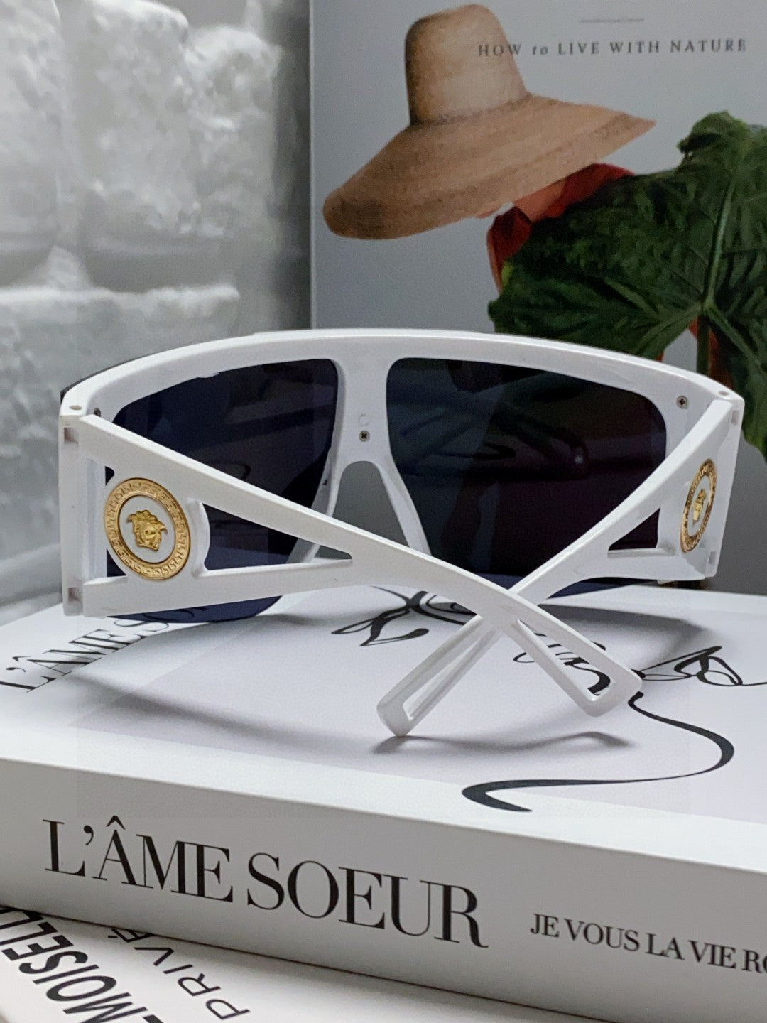 Versace Oversized Black Lens Sunglasses for Men & Women - 432813 - detail image 2