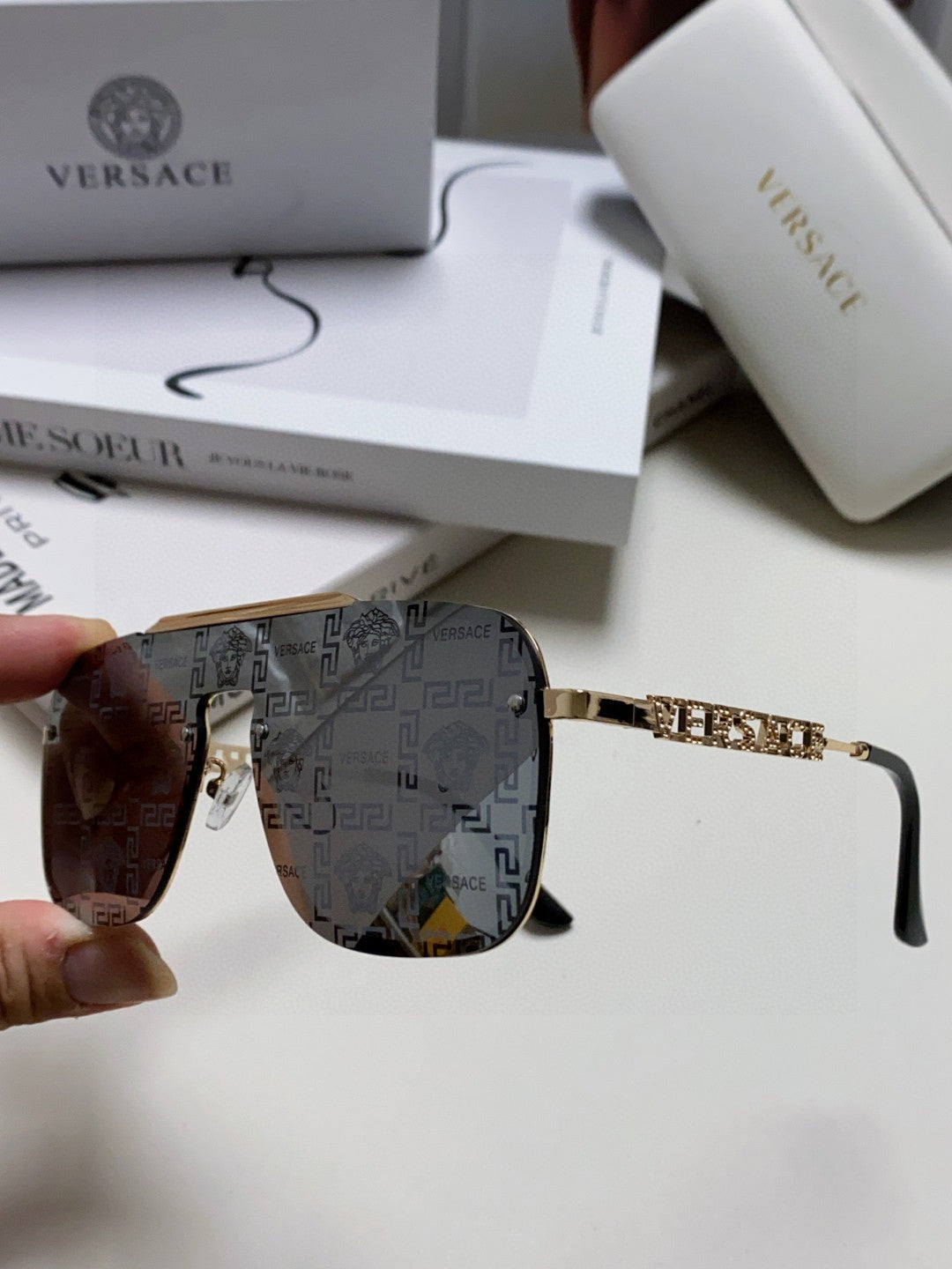 Versace Fashion Gray Lens Sunglasses for Men & Women - 399297 - detail image 5