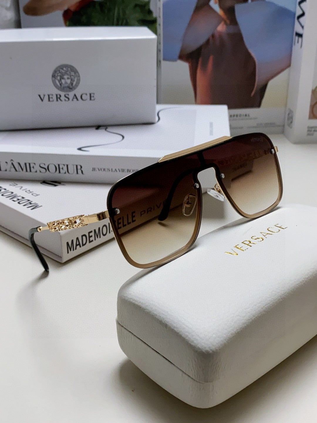 Versace Fashion Red Lens Sunglasses for Men & Women - 372504 - detail image 6