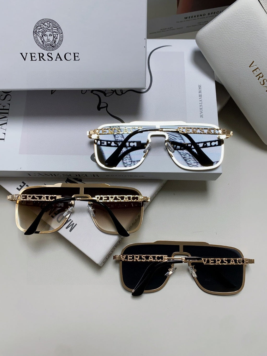 Versace Fashion Blue Lens Sunglasses for Men & Women - 399299 - detail image 3