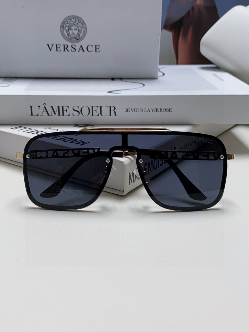 Versace Fashion Blue Lens Sunglasses for Men & Women - 399299