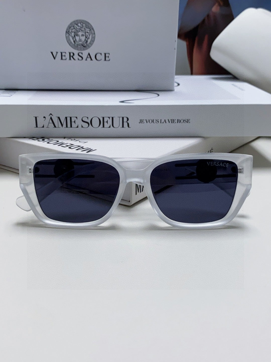 Versace Slim Blue Lens Sunglasses for Men & Women - 372509 - detail image 6