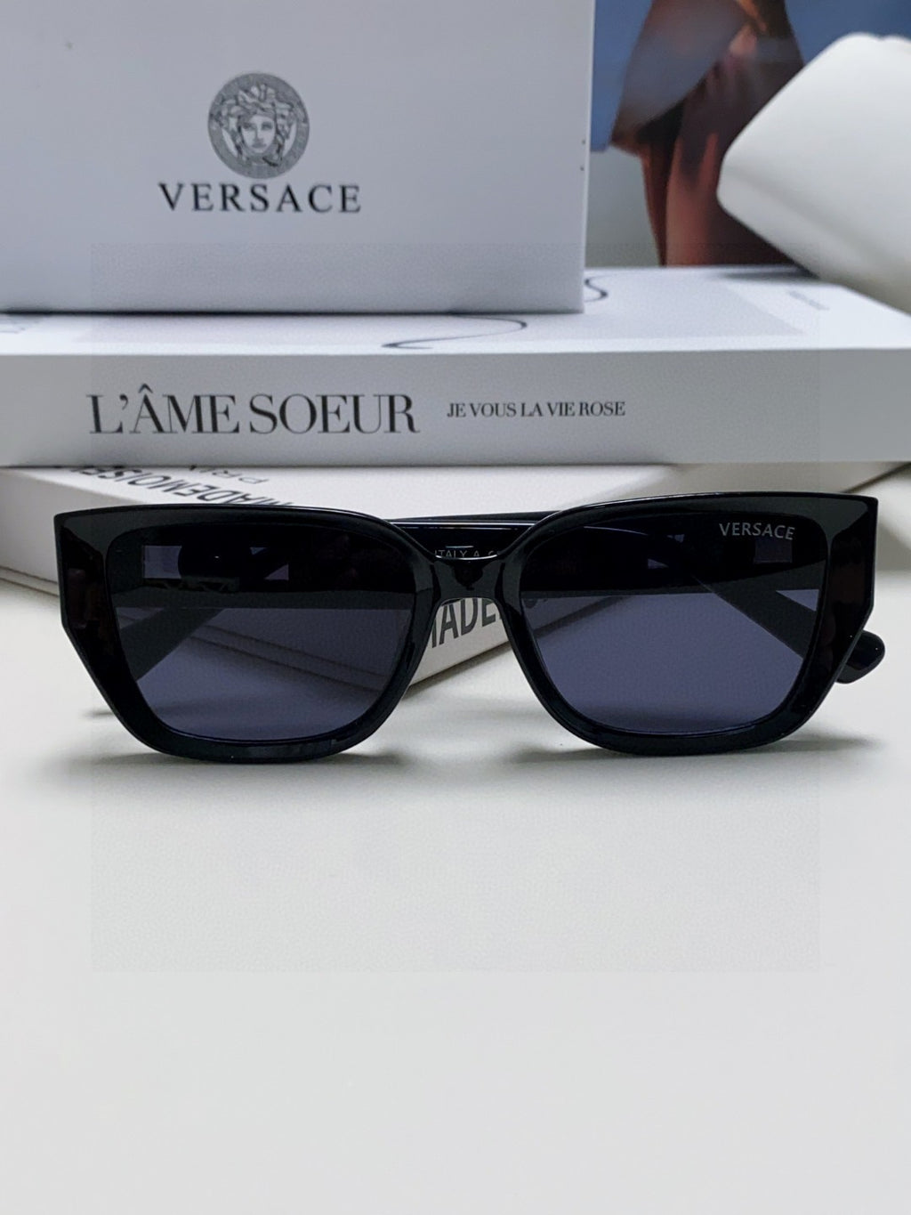 Versace Slim Blue Lens Sunglasses for Men & Women - detail image 5