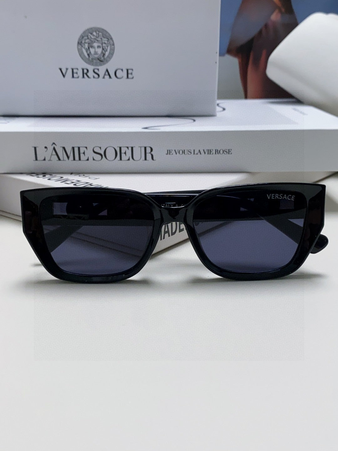 Versace Slim Blue Lens Sunglasses for Men & Women - detail image 5