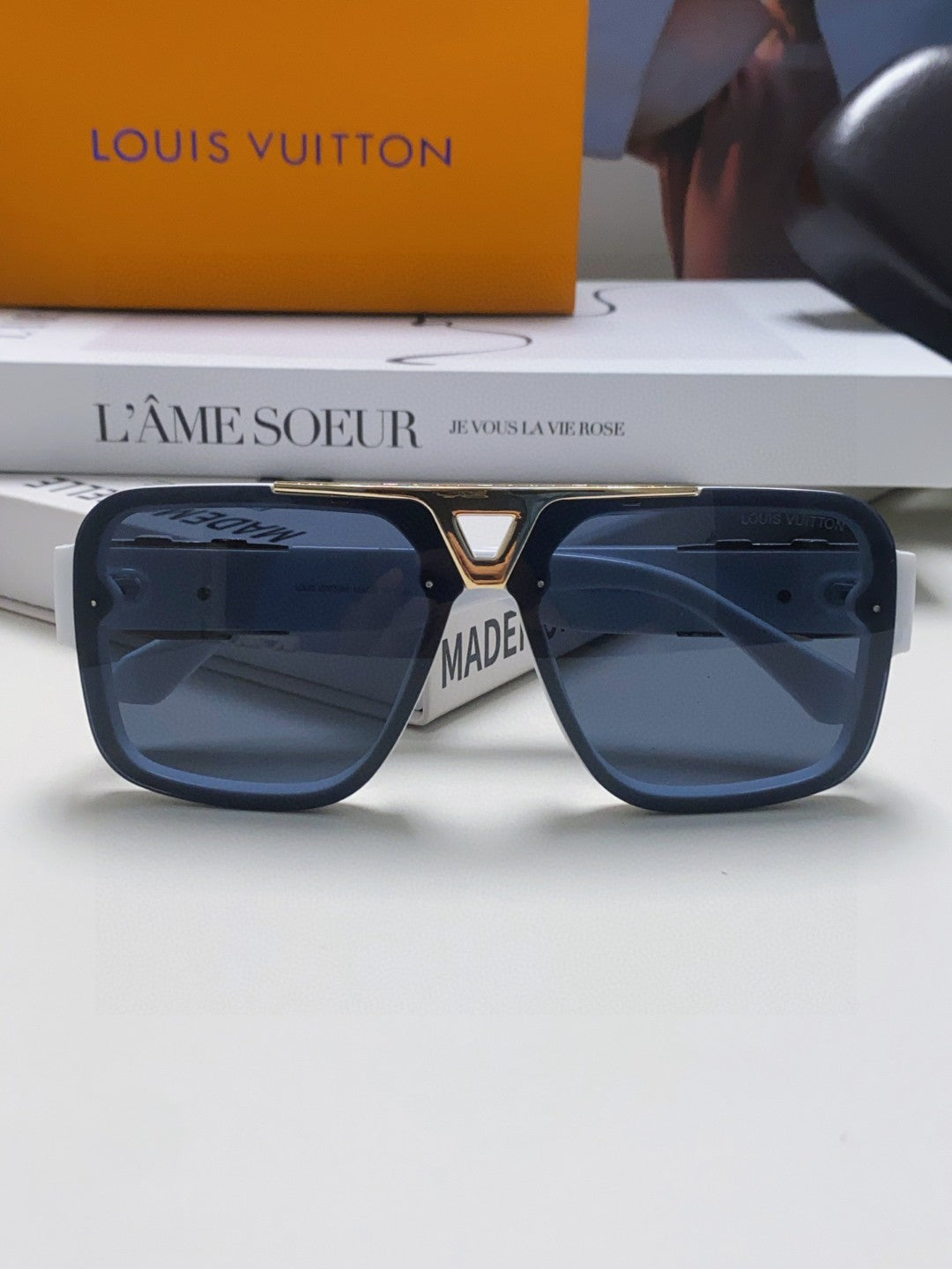 Louis Vuitton Square Blue Lens Sunglasses for Men & Women - 398165 - detail image 6