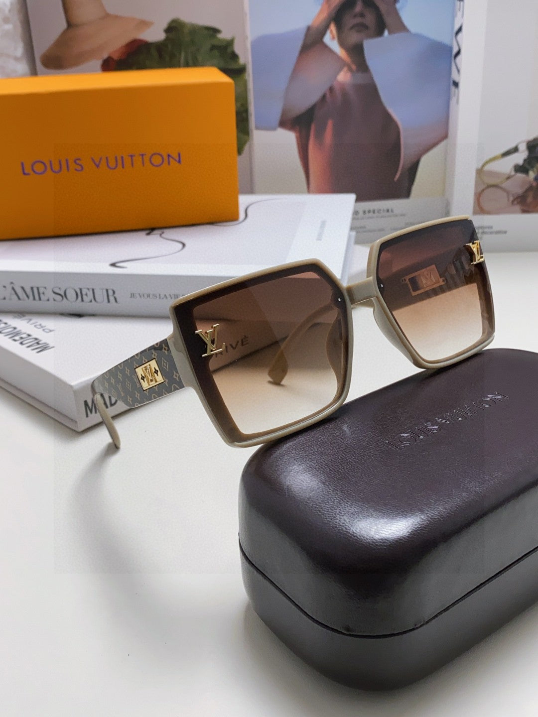 Louis Vuitton Polarized Oversized Gray Lens Sunglasses for Men & Wome - 371385 - detail image 7