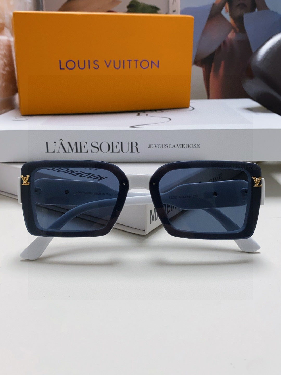 Louis Vuitton Polarized Square Gold Lens Sunglasses for Women - detail image 5