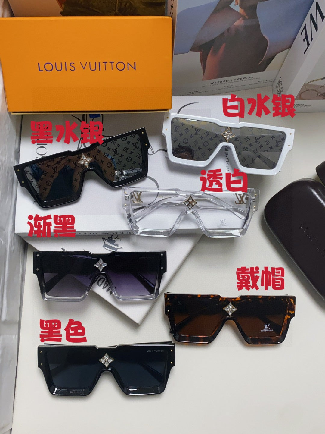 Louis Vuitton Square Silver Lens Sunglasses for Men & Women - 371394 - detail image 8
