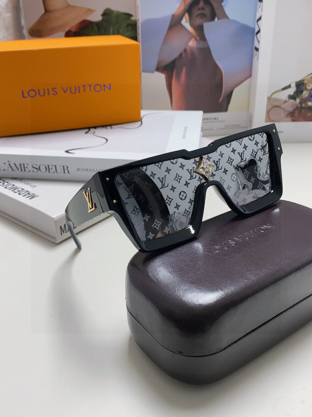 Louis Vuitton Square Silver Lens Sunglasses for Men & Women - 371394 - detail image 6