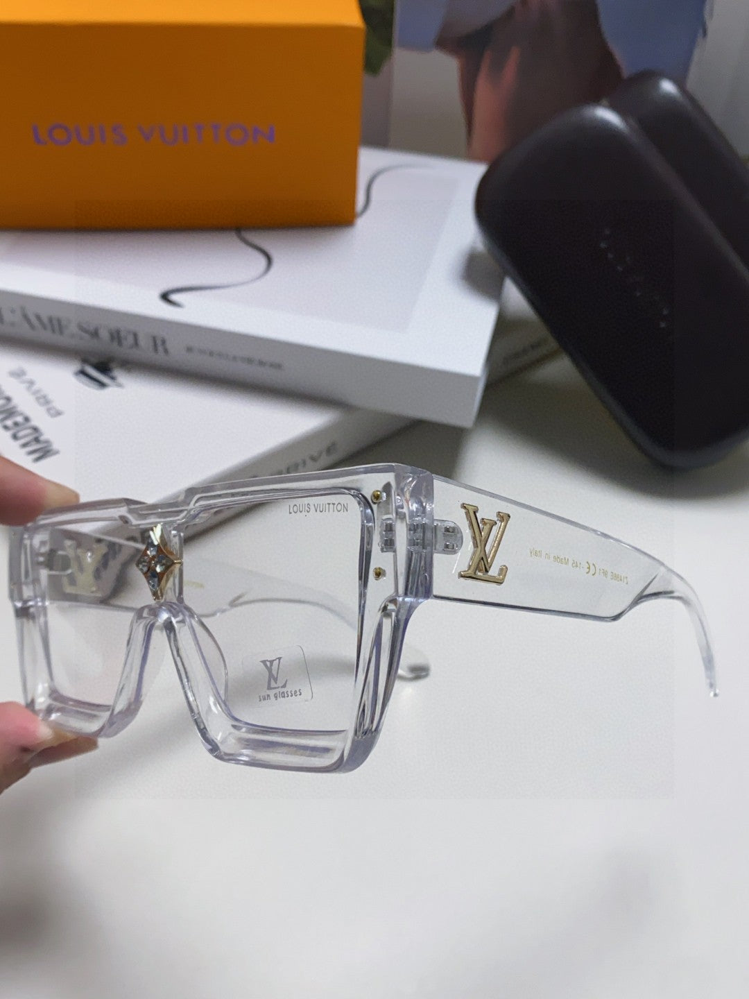 Louis Vuitton Square Silver Lens Sunglasses for Men & Women - 371397 - detail image 4