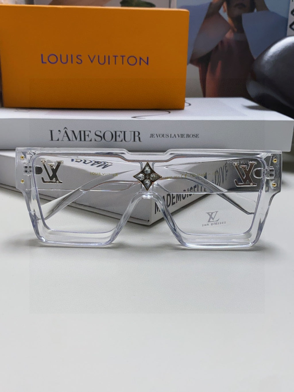 Louis Vuitton Square Silver Lens Sunglasses for Men & Women - 371397 - detail image 5