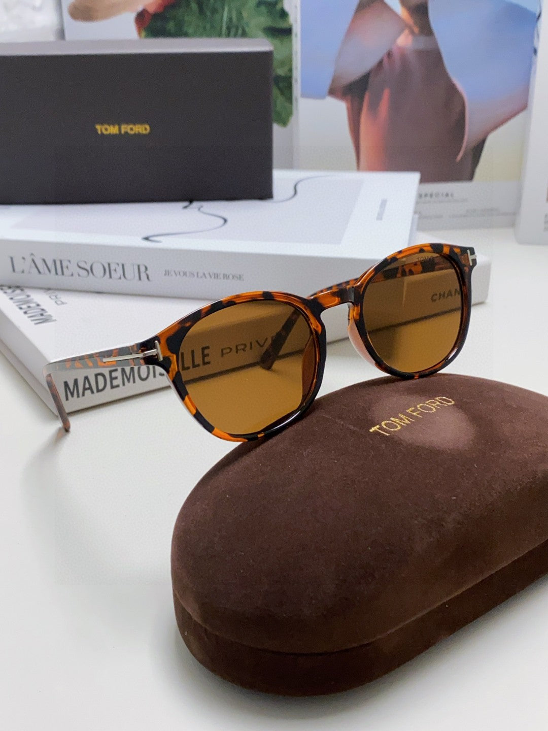 Tom Ford Polarized Round Brown Lens Sunglasses for Men & Women - 372569 - detail image 7