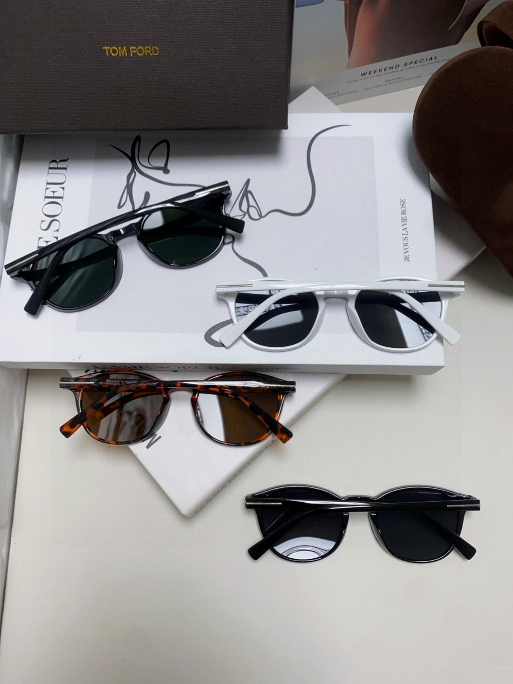 Tom Ford Polarized Round Gray Lens Sunglasses for Men & Women - detail image 8