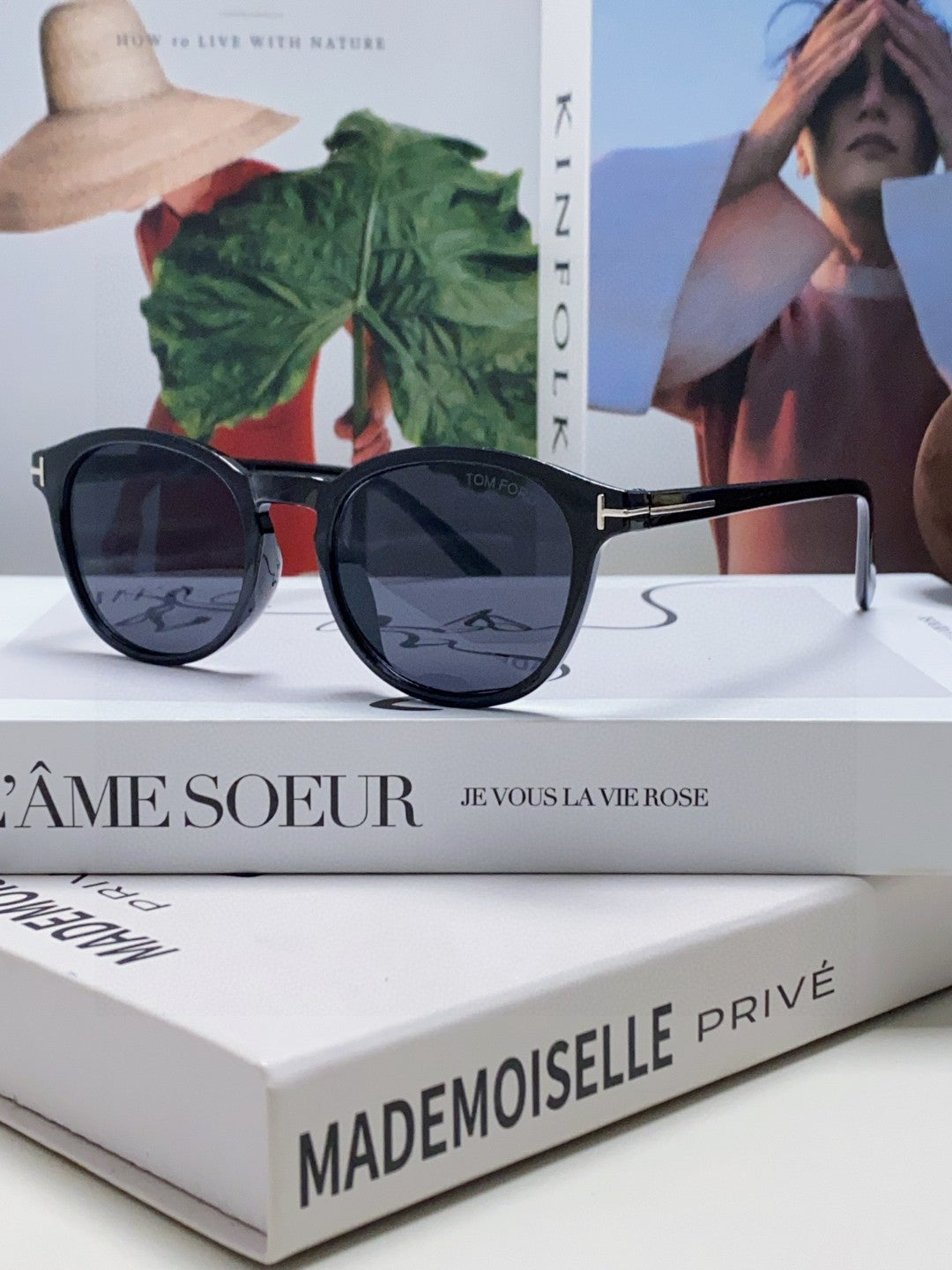 Tom Ford Polarized Round Black Lens Sunglasses for Men & Women - detail image 2