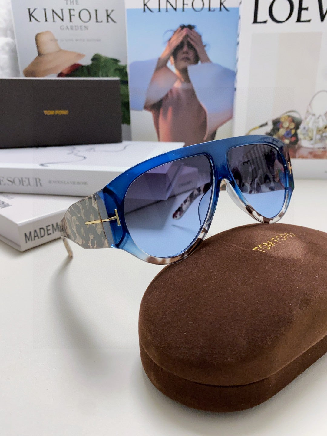 Tom Ford Aviator Blue Lens Sunglasses for Men & Women - 935475 - detail image 6