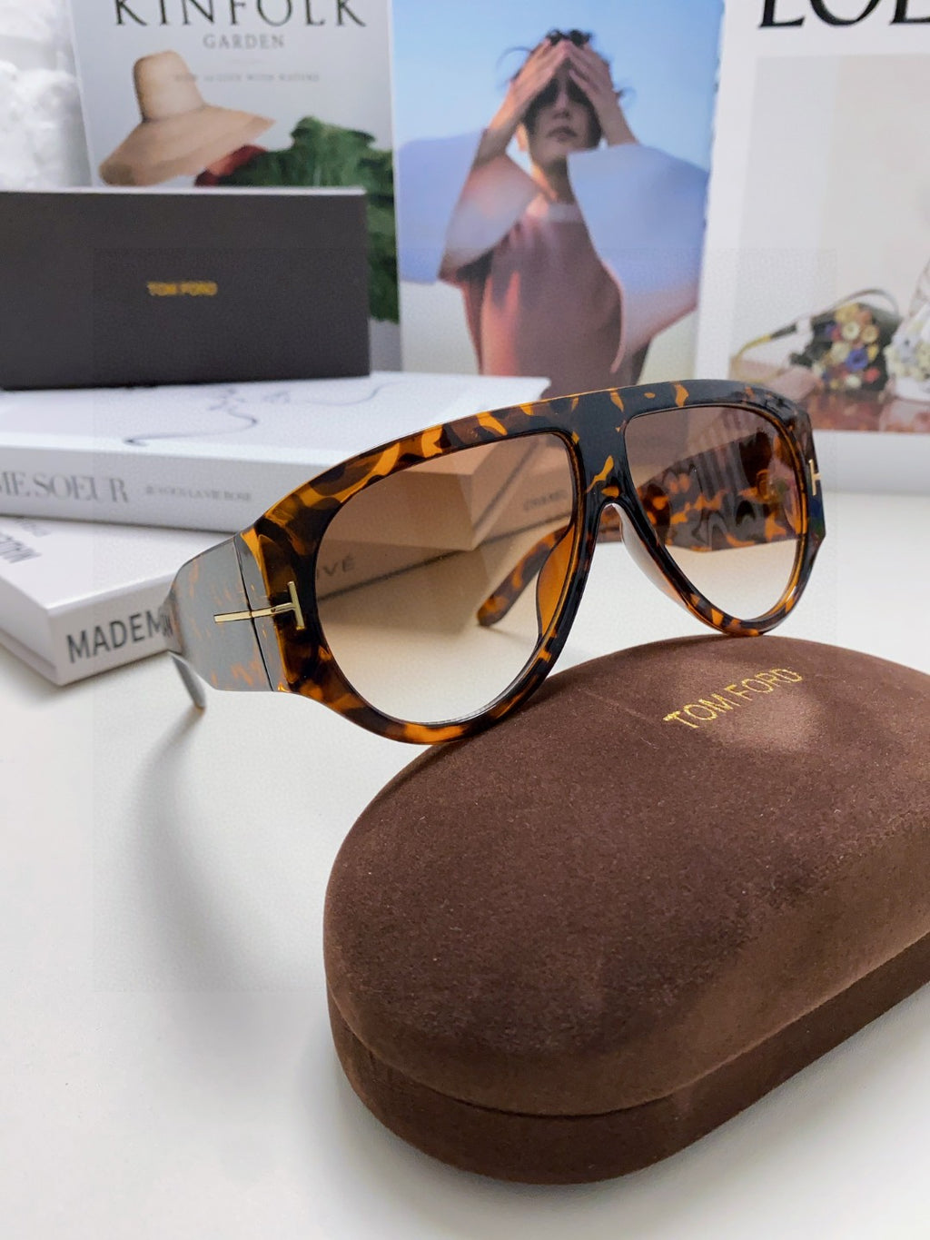 Tom Ford Aviator Brown Lens Sunglasses for Men & Women - 935478 - detail image 7