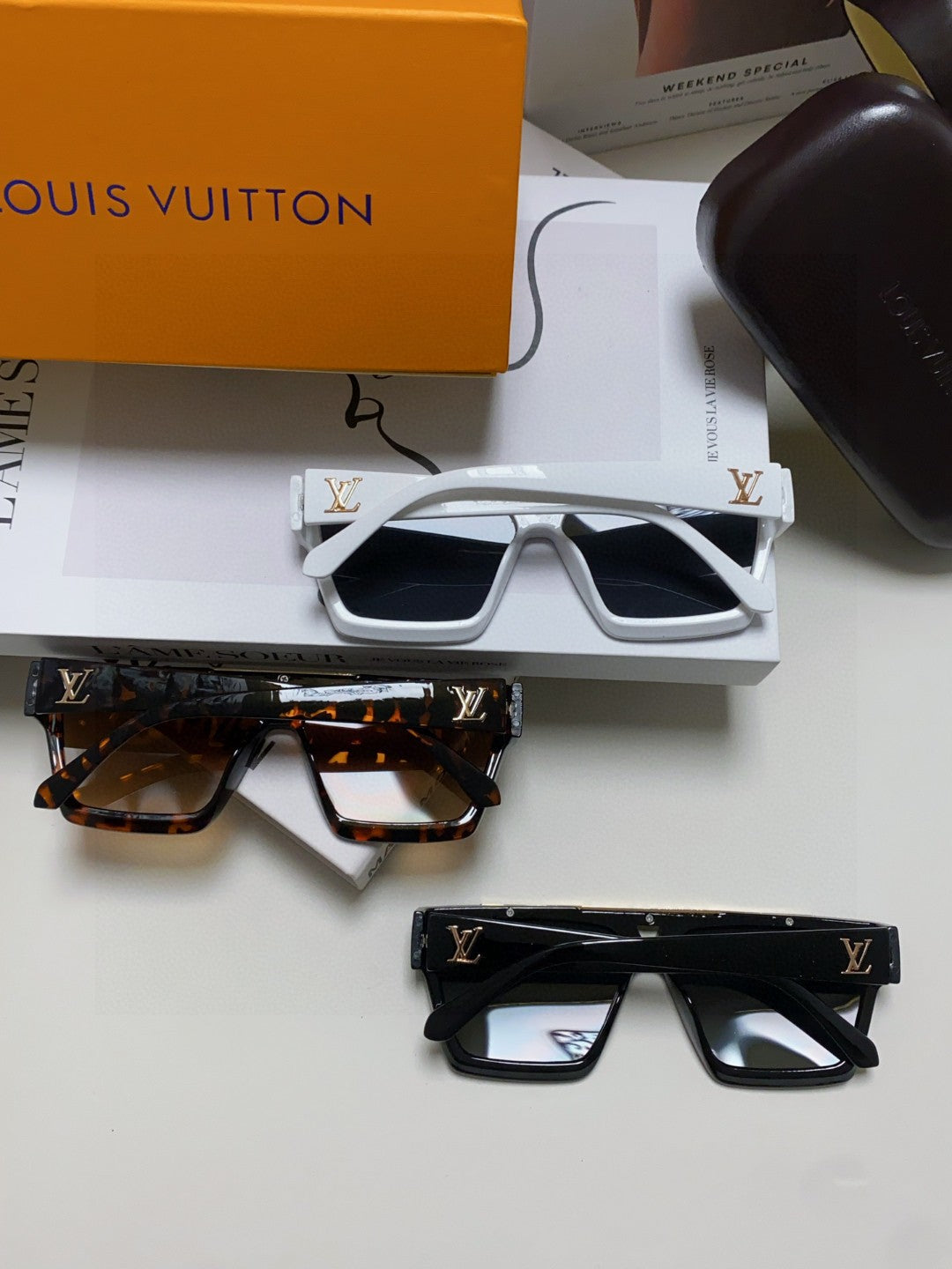 Louis Vuitton Fashion Brown Lens Sunglasses for Men - detail image 8