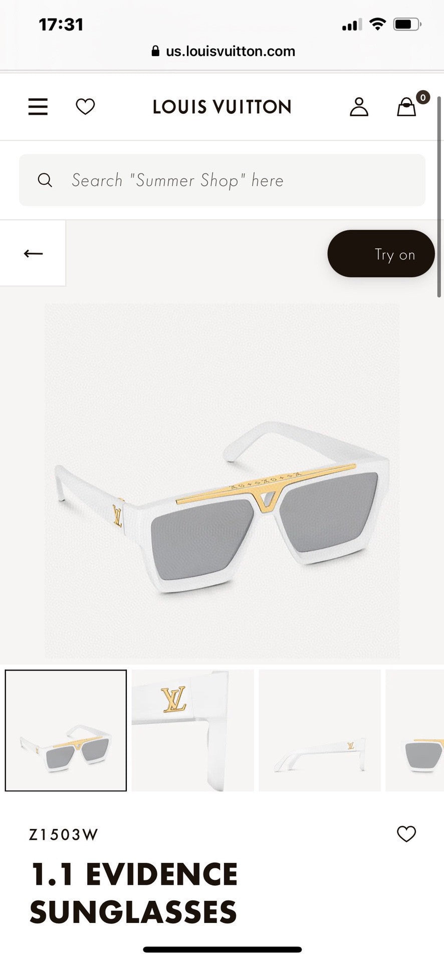 Louis Vuitton Fashion Silver Lens Sunglasses for Men - 371270