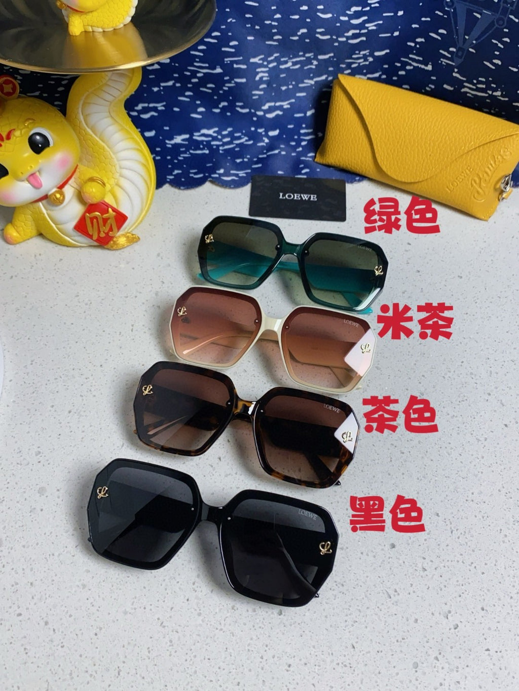 Loewe Square Gray Lens Sunglasses for Women - detail image 11