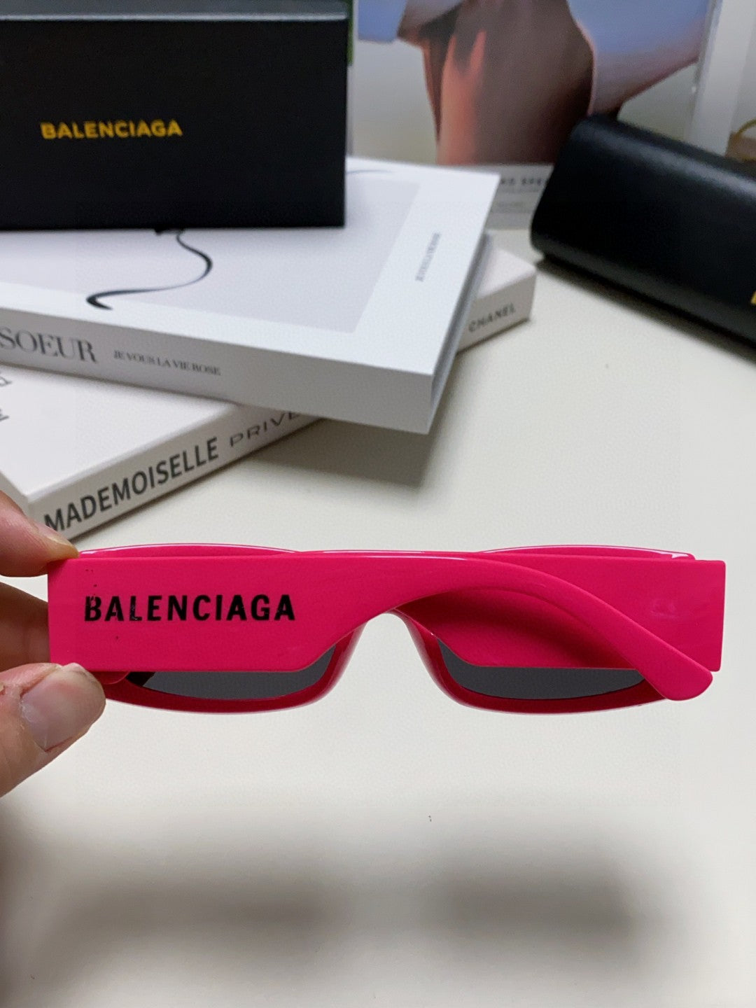 Balenciaga Fashion Purple Lens Sunglasses for Men & Women - detail image 4