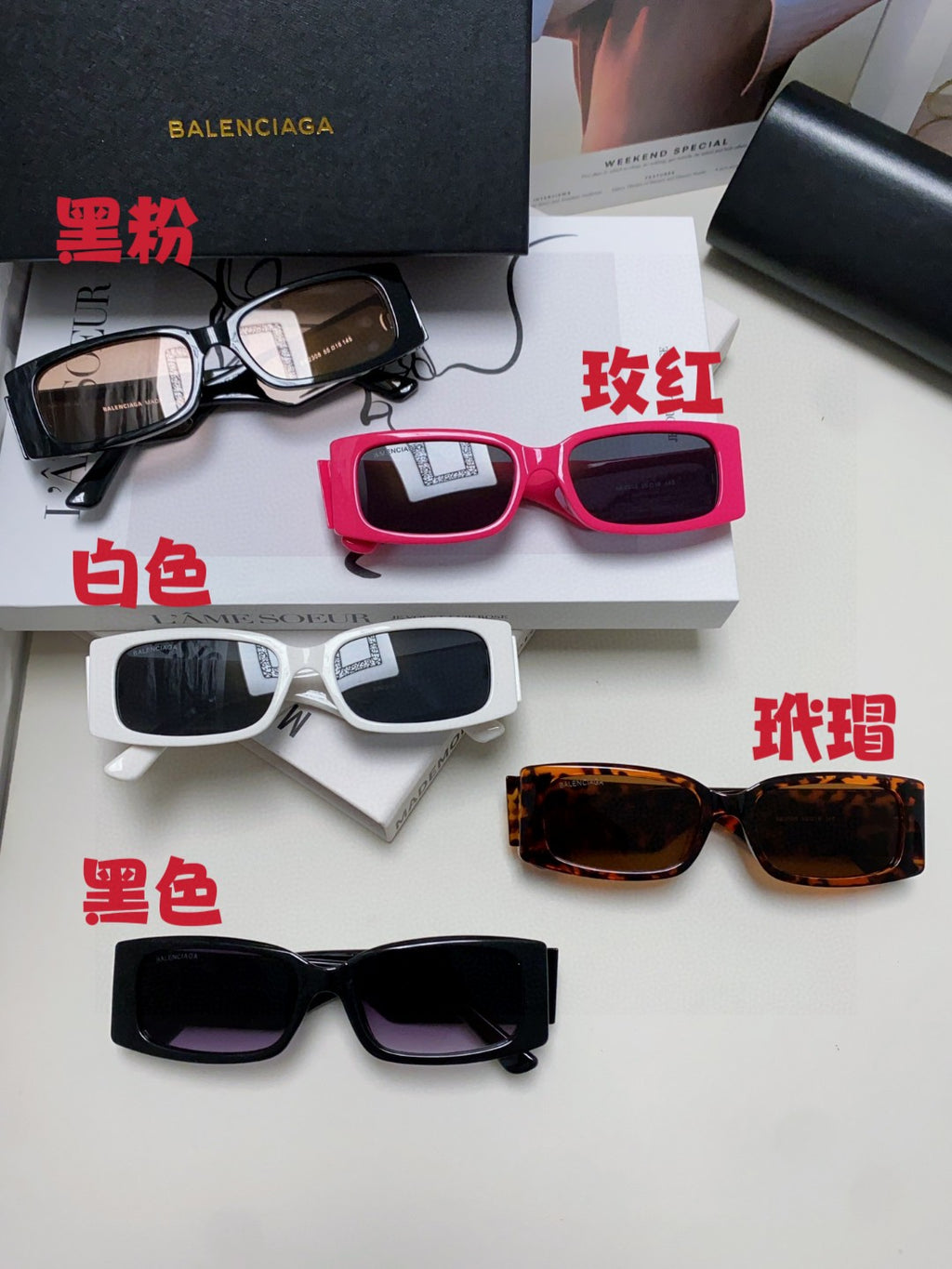 Balenciaga Fashion Purple Lens Sunglasses for Men & Women - detail image 9