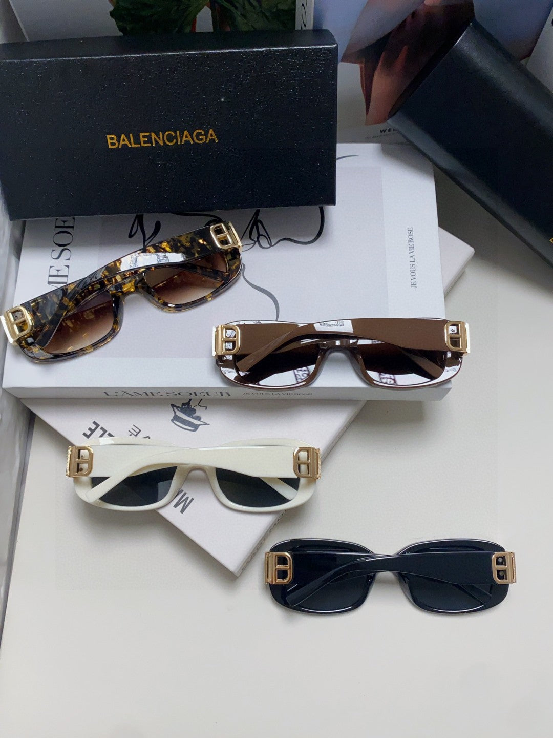Balenciaga BB0310SK Slim Brown Lens Sunglasses for Men & Women - detail image 8