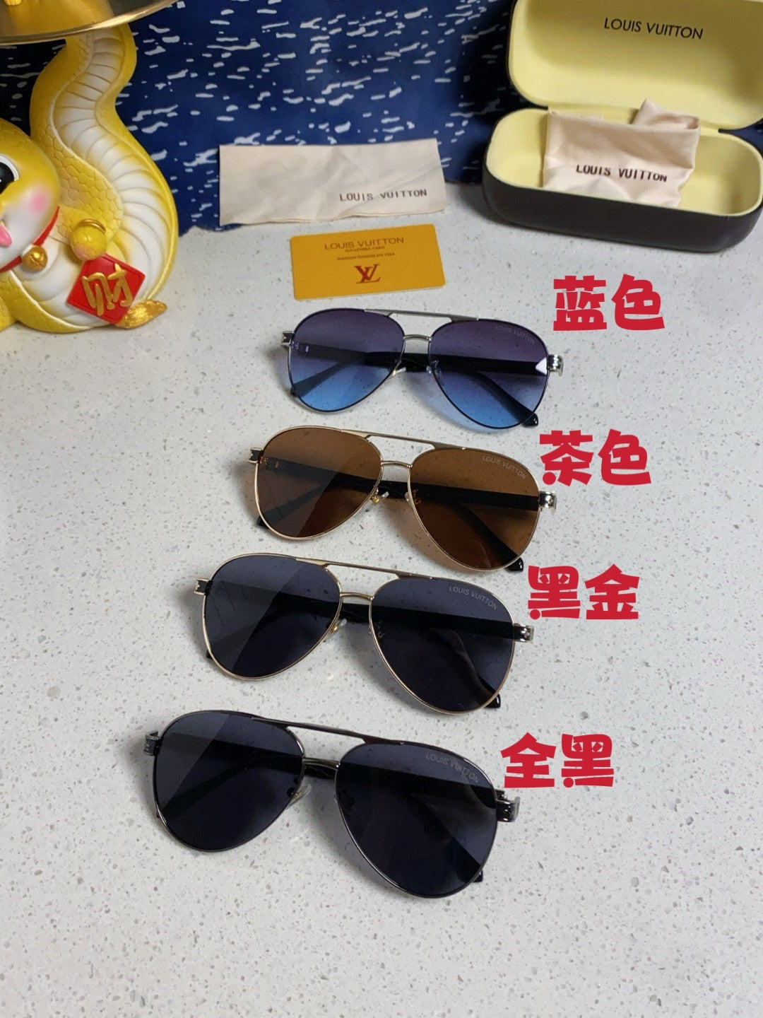 Louis Vuitton Metal Aviator Silver Lens Sunglasses for Men & Women - 381782 - detail image 12