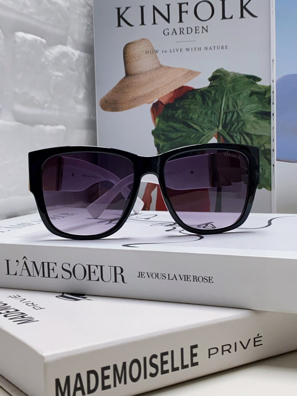 Versace Oversized Silver Lens Sunglasses for Men & Women - 399301