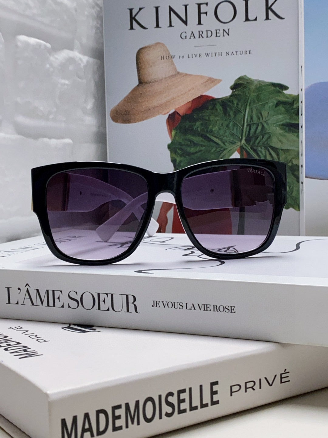 Versace Oversized Silver Lens Sunglasses for Men & Women - 399301