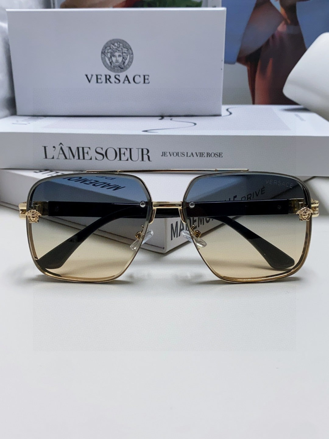 Versace Polarized Fashion Gray Lens Sunglasses for Men - 399303 - detail image 6