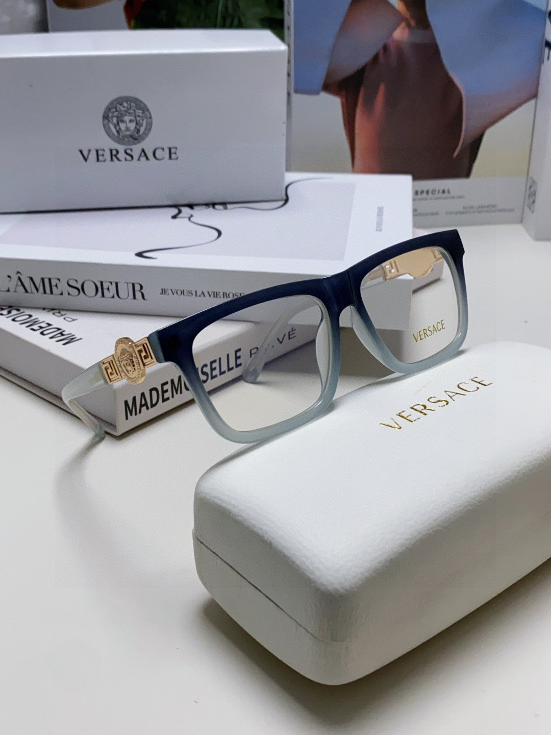 Versace Acetate Fashion Gray Lens Sunglasses for Men & Women - 399306 - detail image 7