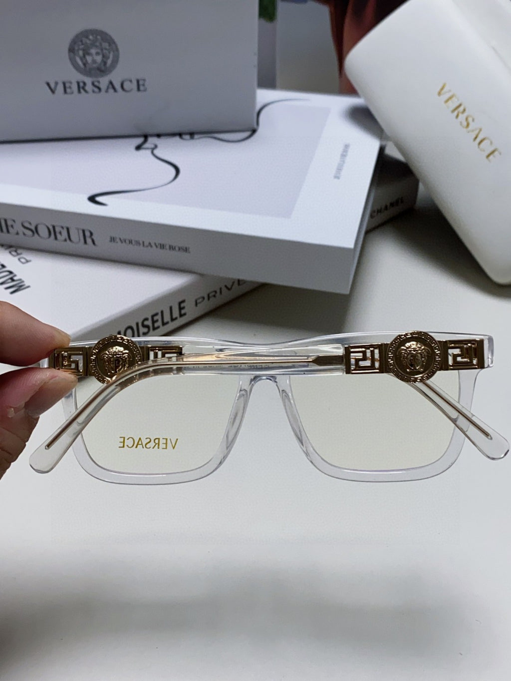 Versace Acetate Fashion Gray Lens Sunglasses for Men & Women - 399307 - detail image 4