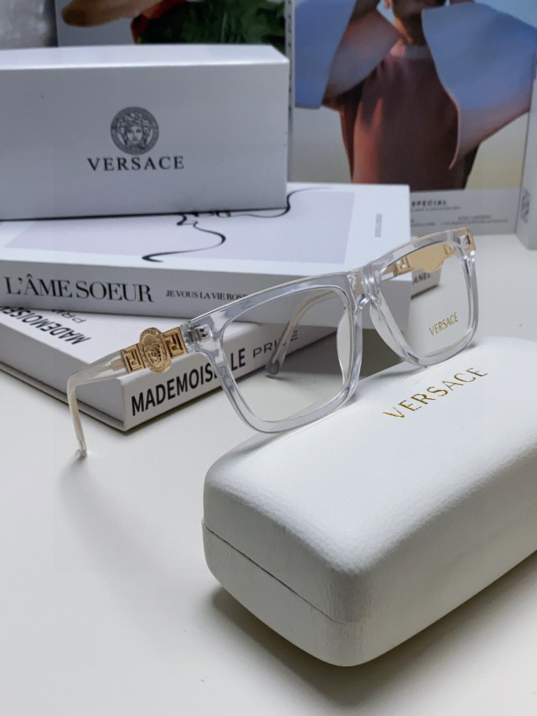 Versace Acetate Fashion Gray Lens Sunglasses for Men & Women - 399307 - detail image 7