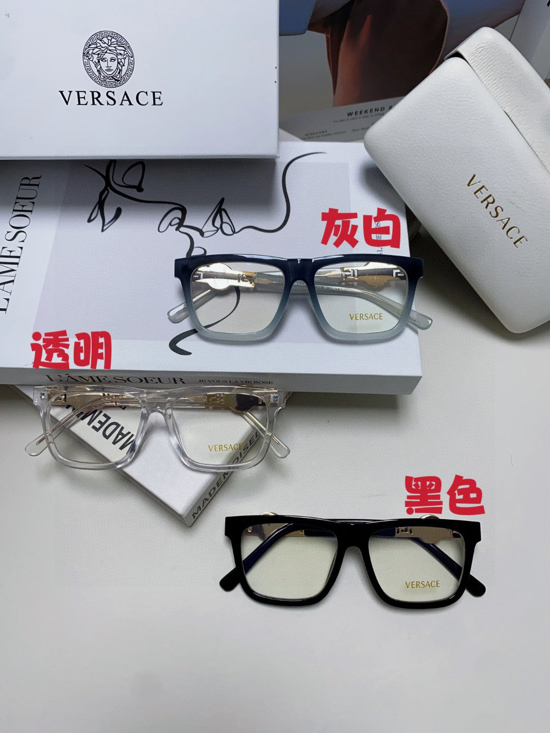 Versace Acetate Fashion Gray Lens Sunglasses for Men & Women - 399307 - detail image 9