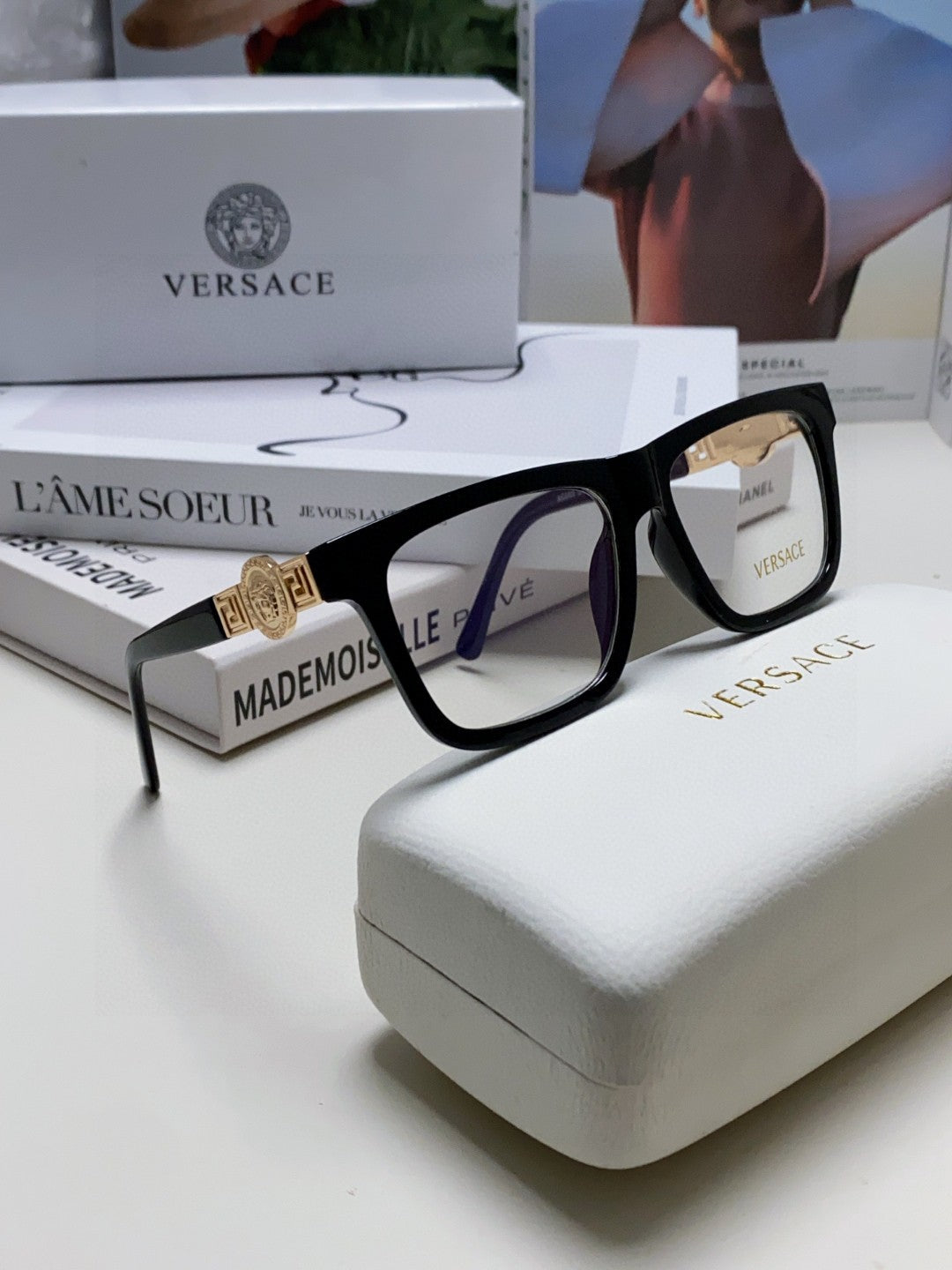 Versace Acetate Fashion Gray Lens Sunglasses for Men & Women - detail image 7